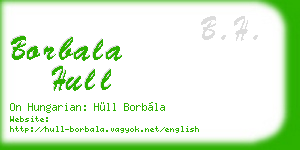 borbala hull business card