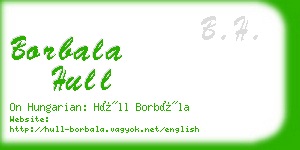 borbala hull business card